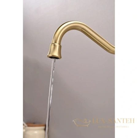 смеситель paulmark retro re213226-br для кухни с подключением к фильтру, бронза