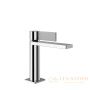 смеситель для раковины gessi inverso diamantato 73651.031, с донным клапаном, хром
