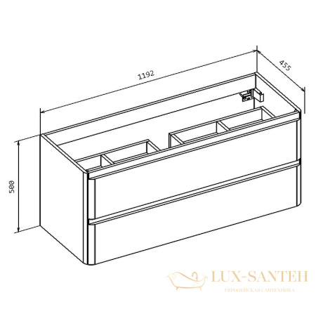 тумба под раковину belbagno albano albano-1200-2c-so-rr 120 см подвесная, rovere rustico