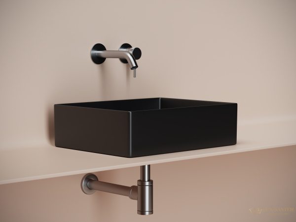 раковина накладная ceramica nova element cn6069mb, 471*361*130 мм, черный матовый