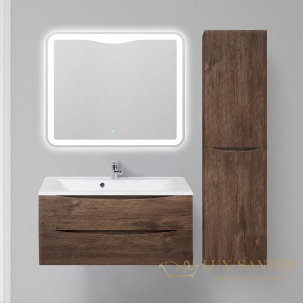 шкаф пенал belbagno fly-marino fly-marino-1500-2a-sc-rw-p-r 40 см подвесной, rovere moro