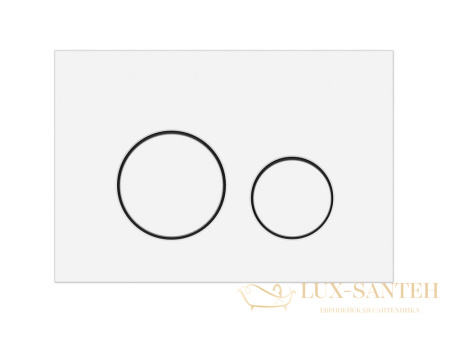 кнопка cersanit twins пластик белый матовый, 63526, белый