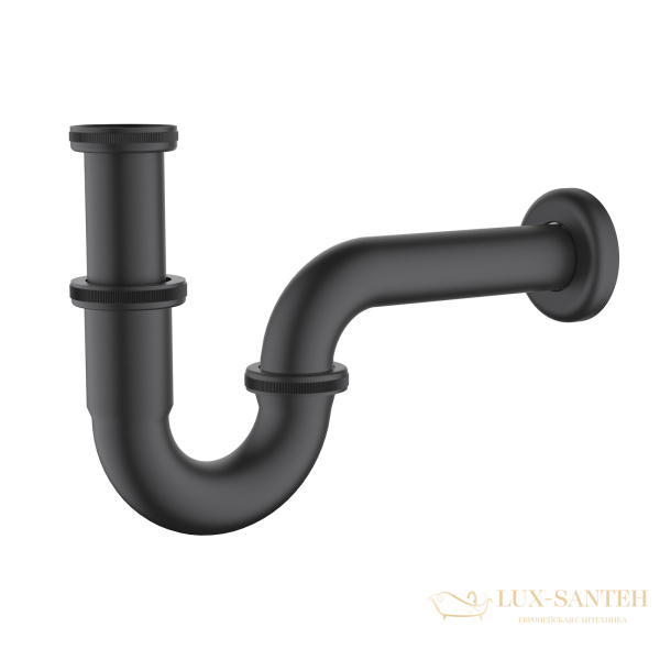 сифон timo 961/03l для раковины, черный матовый