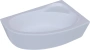 акриловая ванна aquatek фиджи 170x110 fid170-0000005 правая, без гидромассажа, с фронтальным экраном (вклеенный каркас)