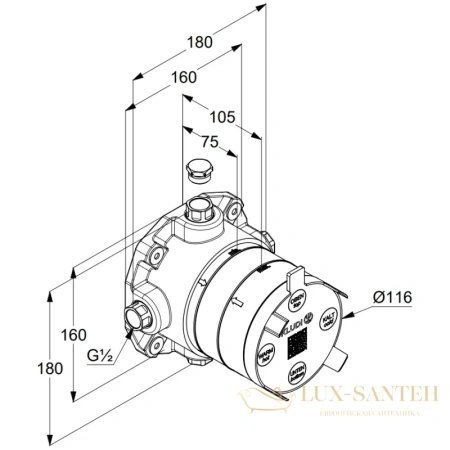 встраиваемая часть kludi slim.boxx 88022