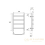 полотенцесушитель 400x600 электрический point афина pn04146e п4 левый/правый, хром