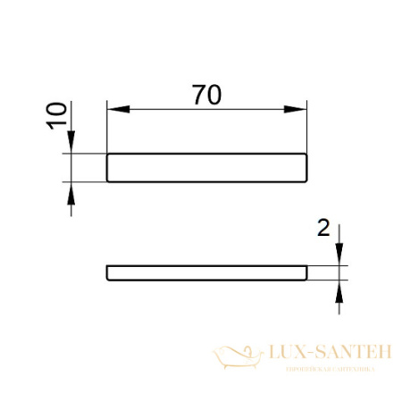 mагнитная планка keuco royal modular 2.0, 800900000000100, 70x10x2 мм, серебристая блестящая