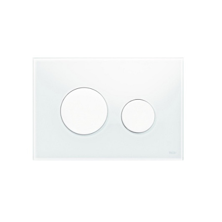 стеклянная панель смыва tece teceloop 9240650, белое стекло/клавиши белые