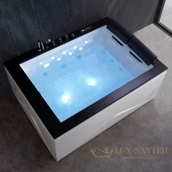 ванна акриловая гидромассажная gemy g9259, белый