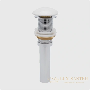 донный клапан для раковины без перелива aquame aqm7002-0w, белый