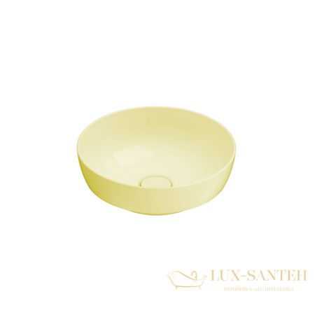 раковина накладная/встраиваемая сверху globo t-edge, b6t38.se*0, d37, h 14 см, senape