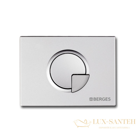 комплект berges  043276: подвесной унитаз okus с системой инсталляции novum 525 и панелью смыва, хром матовый