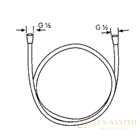 душевой шланг kludi logoflex 6105505-00 125 см, хром