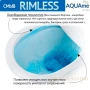 унитаз подвесной безободковый aquame aqm2001mb, с быстросъемным сиденьем softclose, черный матовый