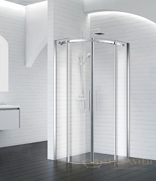 душевой уголок belbagno acqua acqua-r-2-90-c-cr 90x90 см профиль хром, стекло прозрачное