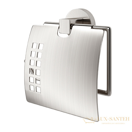 держатель туалетной бумаги с крышкой wasserkraft tauber k-64425, никель