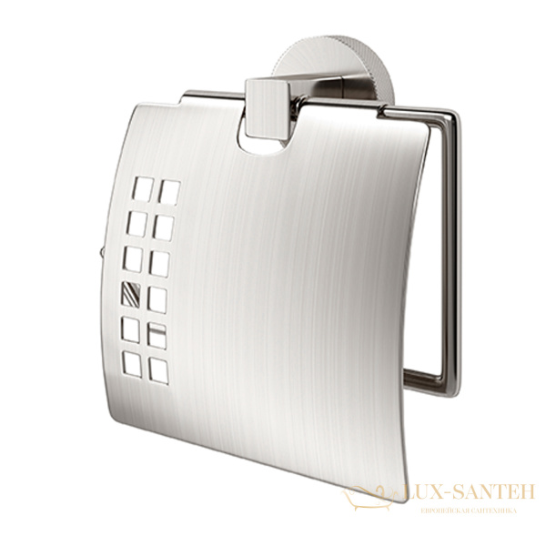 держатель туалетной бумаги с крышкой wasserkraft tauber k-64425, никель