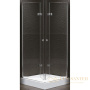 душевой уголок cezares elena elena-w-as-2-80-c-cr 80x80 профиль хром, стекло прозрачное