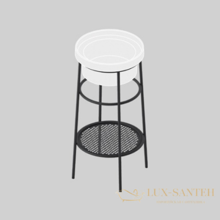 сетчатая полка artceram fuori scala tfa002 17 для консоли aca054 и aca058, черный матовый