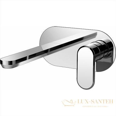 смеситель для раковины встраиваемый cisal lineaviva, lv00551021, излив 200 мм, внешняя часть, хром