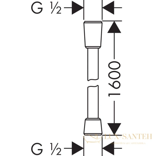 душевой шланг hansgrohe comfortflex 28168000 хром, 160 см