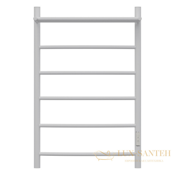 полотенцесушитель 500x800 электрический point афина pn04858pw п5 с полкой, диммер справа, белый
