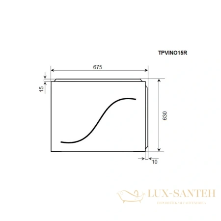 торцевая панель timo vino tpvino15r 70 см, белый