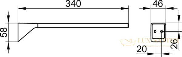 полотенцедержатель 340 мм, keuco aveno 14622010000, хром