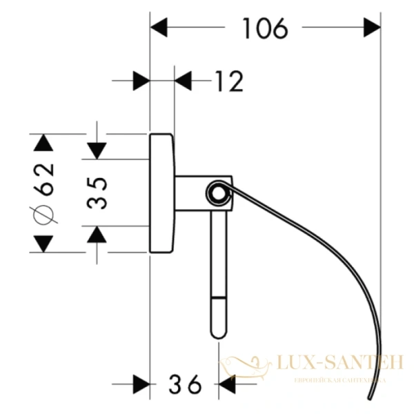 держатель туалетной бумаги hansgrohe logis 40523000 с крышкой