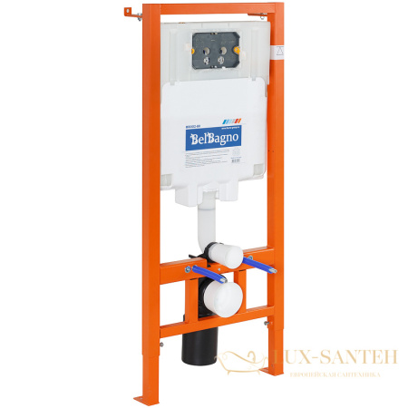 комплект унитаза с инсталляцией belbagno onda bb066chr/bb870sc/bb002-80/bb014-sr-bianco с сиденьем микролифт и клавишей смыва, белый