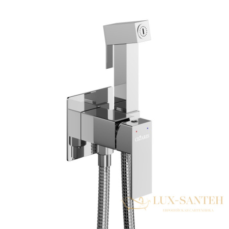 гигиенический душ со встраиваемым смесителем и встроенной частью cezares slider-dif-01, хром глянцевый