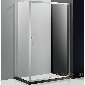 душевой уголок cezares molveno molveno-ah-11-120/100-c-cr-iv 120x100 профиль хром, стекло прозрачное