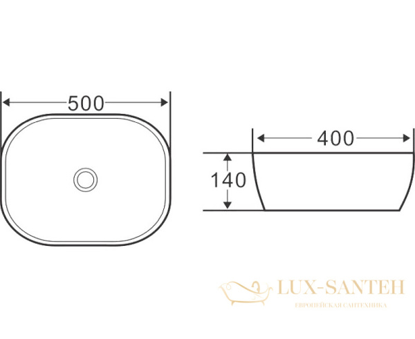 раковина-чаша belbagno bb1302-h301 50 см, черный матовый