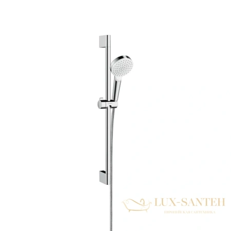 душевой набор hansgrohe crometta 1jet green со штангой 65 см хром-белый 26554400