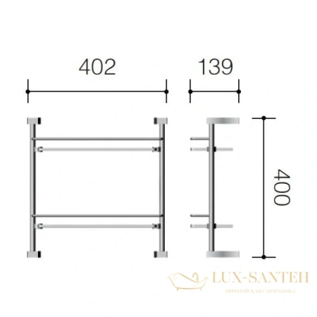 полка стеклянная schein swing 3212 40 см, хром