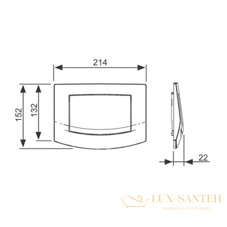 панель смыва tece teceambia 9240125, хром матовый