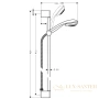 душевой гарнитур hansgrohe crometta 85 multi/unica crometta 90cm 27766000