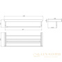 полка milacio ultra mcu.965.ss для полотенец, нержавеющая сталь
