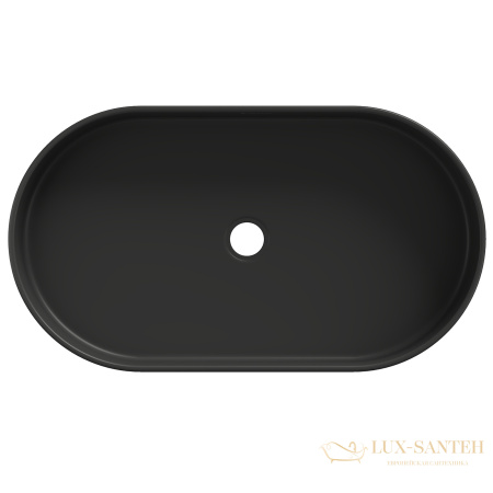 раковина накладная aqueduto espiral, esp0240, овальная 390*600, черный матовый