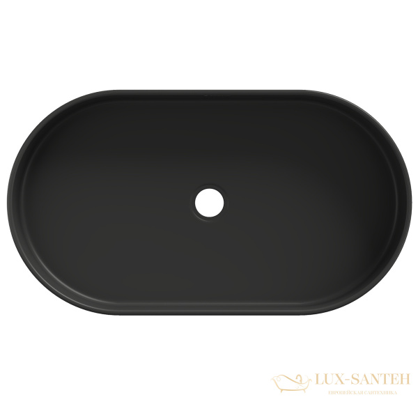 раковина накладная aqueduto espiral, esp0240, овальная 390*600, черный матовый