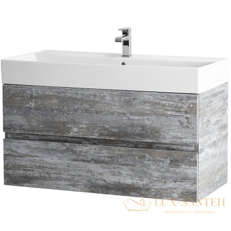 тумба под раковину cezares molveno 46 molveno 46-100-2c-so-lg 100 см подвесная, legno grigio