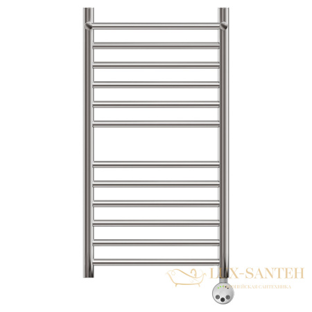 полотенцесушитель 500x800 электрический point аврора pn10158spe п11 с полкой левый/правый, хром