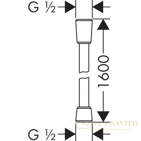 душевой шланг hansgrohe isiflex 160 см белый 28276450