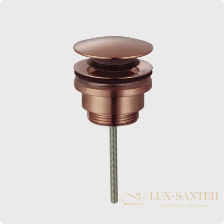 донный клапан для раковины универсальный aquame aqm7003bc, медь брашированная