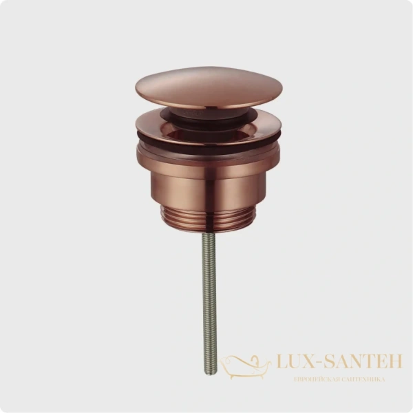 донный клапан для раковины универсальный aquame aqm7003bc, медь брашированная