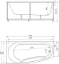 акриловая ванна aquatek пандора 160x75 pan160-0000040 левая, с фронтальным и боковым экраном