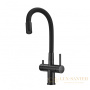 смеситель для кухни под фильтр с гибким изливом milacio ultra mcu.560.tbb, total black/черный