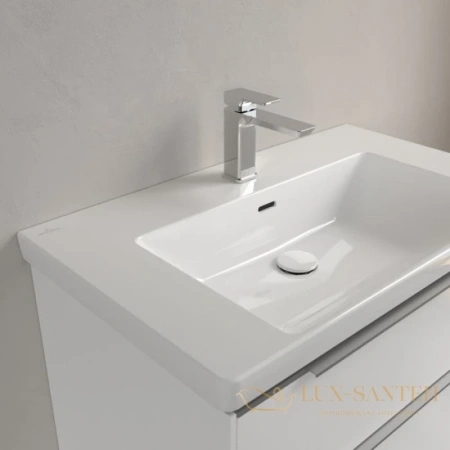 раковина villeroy & boch subway 3.0 4a708001 80х47 см, альпийский белый