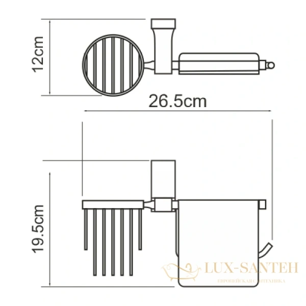 бумагодержатель wasserkraft lopau k-6059 с держателем освежителя воздуха, хром
