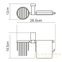 бумагодержатель wasserkraft lopau k-6059 с держателем освежителя воздуха, хром